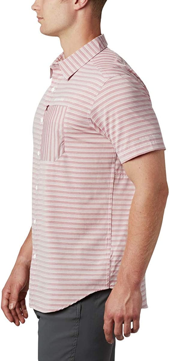 Columbia Men's Twisted Creek II Shirt in Red Jasper Stripe, Size Small