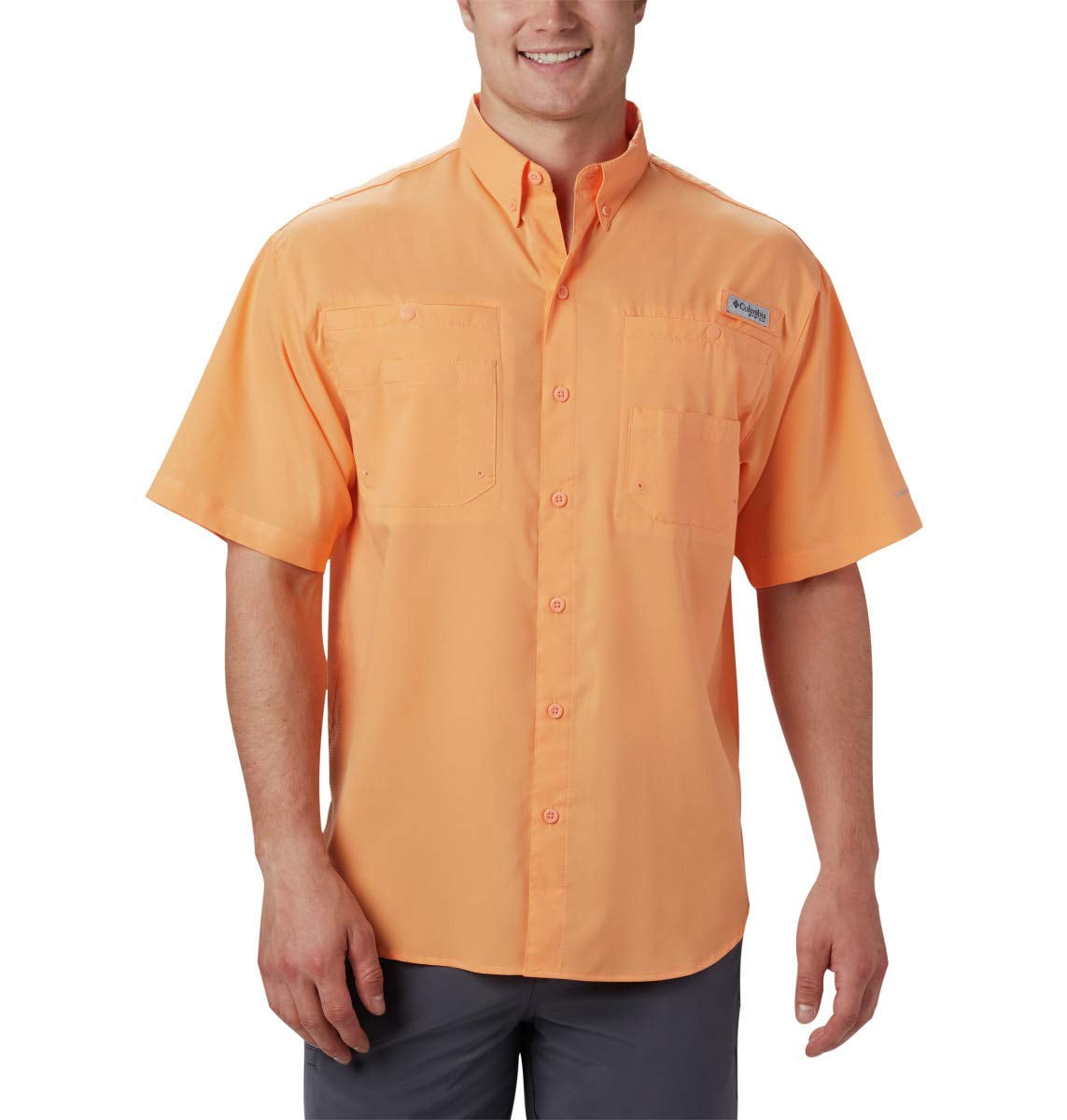 Columbia Men's Tamiami II SS Shirt in Bright Nectar, Size Small