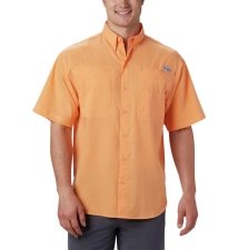 Columbia Men's Tamiami II SS Shirt in Bright Nectar, Size Small