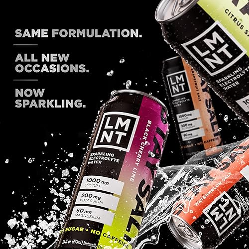 LMNT Sparkling Electrolyte Drink Variety Pack - 12 Cans