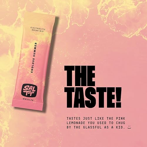 Keto Chow SALTT Electrolytes Powder Drink Mix - Endless Summer Flavor - 30 Packets - Hydration with Minerals - Sugar & Gluten Free - Travel Size