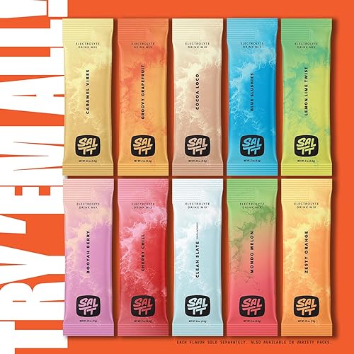 Keto Chow SALTT Electrolytes Powder Drink Mix - Endless Summer Flavor - 30 Packets - Hydration with Minerals - Sugar & Gluten Free - Travel Size