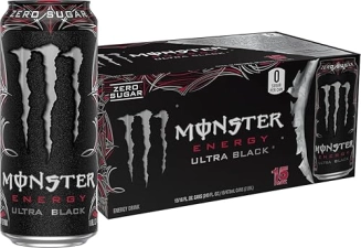 Monster Energy Ultra Black Sugar-Free Energy Drink 16oz (15-Pack)