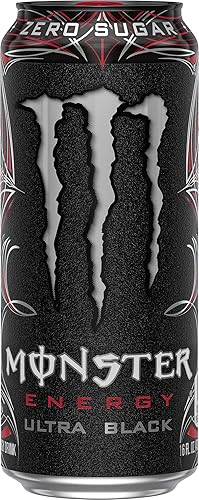 Monster Energy Ultra Black Sugar-Free Energy Drink 16oz (15-Pack)