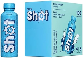 Sure Shot Premium Citrus Splash Recovery Drink 6-Pack - Hydration with Electrolytes & Vitamins for Energy - Liver & Gut Support