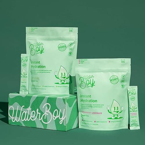 Waterboy Workout Hydration Electrolyte Powder Packets | Sugar Free, All Natural, Gluten Free | Variety