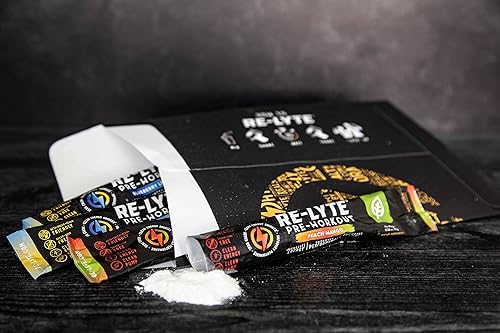 Redmond Re-Lyte Pre-Workout Drink Mix Sampler Pack - 4 Sticks