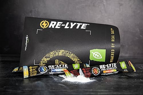 Redmond Re-Lyte Pre-Workout Drink Mix Sampler Pack - 4 Sticks