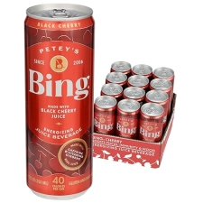 BING Original Cherry Energizing Juice Beverage 12oz/12pk – Real Juice, Low Cal, 5 B-Vitamins, Ginseng, 120mg Caffeine + Taurine - Vegan, Gluten-Free, Dairy-Free