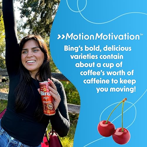 BING Original Cherry Energizing Juice Beverage 12oz/12pk – Real Juice, Low Cal, 5 B-Vitamins, Ginseng, 120mg Caffeine + Taurine - Vegan, Gluten-Free, Dairy-Free