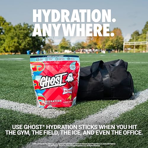 GHOST Hydration Packets, Sonic Cherry Limeade Electrolyte Powder - 24 Sticks