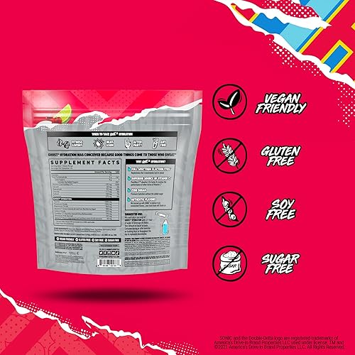 GHOST Hydration Packets, Sonic Cherry Limeade Electrolyte Powder - 24 Sticks