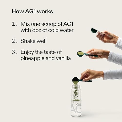 AG1 Greens Powder Refill Pouch – 75 Vitamins, Multivitamin & Probiotic | Gut Health Support | Vegan,