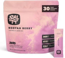 Keto Chow SALTT Electrolytes Drink Mix - Booyah (Mixed) Berry - 30 Packets - Zero Sugar & Gluten-Free