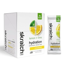 Skratch Labs Unsweetened Electrolyte Powder Packets - Lemon Lime Flavor - Sugar-Free - 15 Servings - Keto Paleo Vegan Friendly