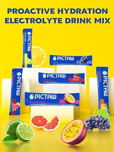 PICTAW Hydration Powder Packets for Dehydration Relief - Variety 30 Pack