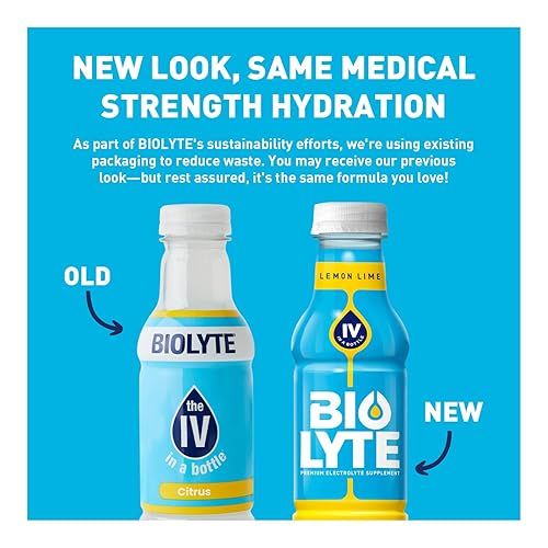 RALLYBRANDS BIOLYTE ELECTROLYTE DRINK - DOCTOR-FORMULATED HYDRATION DRINK - CITRUS FLAVOR, 16 FL OZ (12 PACK)