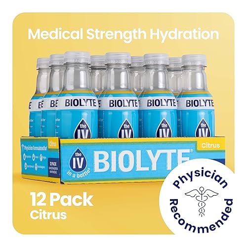 RALLYBRANDS BIOLYTE ELECTROLYTE DRINK - DOCTOR-FORMULATED HYDRATION DRINK - CITRUS FLAVOR, 16 FL OZ (12 PACK)