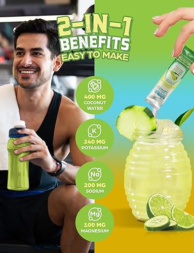 Klass Time Sugar-Free Electrolyte Drink Mix Variety Pack | Pineapple, Horchata, Cucumber Limeade | 15 Sticks | Low Cal, Natural Flavors
