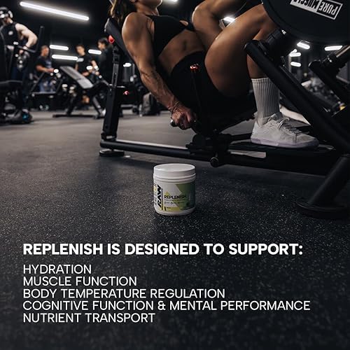 RAW PREMIUM ELECTROLYTE DRINK MIX - RAW REPLENISH FOR HYDRATION & PERFORMANCE (LEMON LIME, 60 SERVINGS)