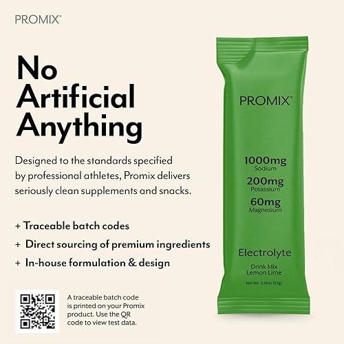 ProMix Electrolytes Powder Packets - Sugar Free, Zero Calorie, Fasting Friendly - Lemon Lime - 30 Servings