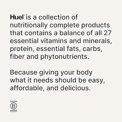 Huel Black Edition Chocolate Ready-to-Drink Meal Replacement - 35g Protein, 27 Vitamins, Vegan, Gluten-Free - 16.9 Fl Oz (12 Pack)