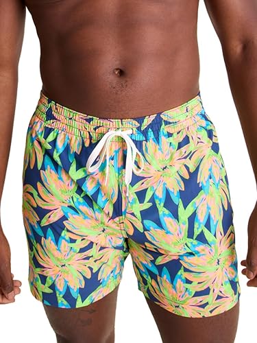 CHUBBIES MEN'S SWIM TRUNKS WITH 4-WAY STRETCH, 5.5" BEACH SHORTS - ELASTIC WAIST, DRAWSTRING, MESH LINING