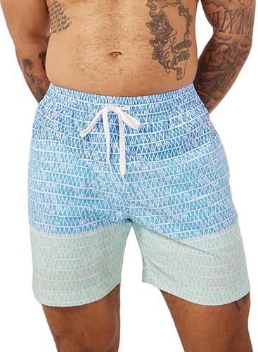 CHUBBIES MEN'S SWIM TRUNKS: 5.5" BEACH SHORTS WITH 4-WAY STRETCH AND MESH LINING