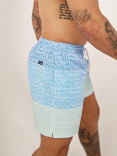 CHUBBIES MEN'S SWIM TRUNKS: 5.5" BEACH SHORTS WITH 4-WAY STRETCH AND MESH LINING
