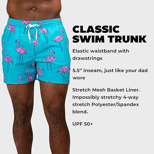 CHUBBIES MEN'S BEACH RETREATS 5.5" CLASSIC SWIM TRUNKS FOR MEN
