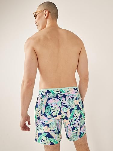 CHUBBIES MEN'S 4-WAY STRETCH SWIM TRUNKS - 5.5" BEACH SHORTS WITH ELASTIC WAIST AND DRAWSTRING