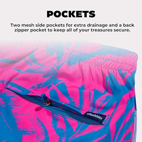 CHUBBIES MEN'S SWIM TRUNKS: 5.5" BEACH SHORTS WITH 4-WAY STRETCH