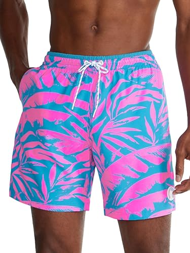 CHUBBIES MEN'S SWIM TRUNKS: 4-WAY STRETCH BEACH SHORTS WITH ELASTIC WAISTBAND AND MESH LINING