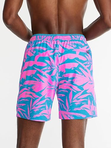 CHUBBIES MEN'S SWIM TRUNKS: 4-WAY STRETCH BEACH SHORTS WITH ELASTIC WAISTBAND AND MESH LINING