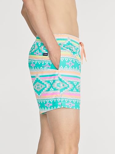 CHUBBIES MEN'S 4-WAY STRETCH SWIM TRUNKS - ELASTIC WAIST BEACH SHORTS