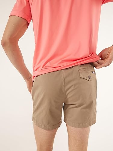 CHUBBIES MEN'S 5.5 INCH CHINO SHORTS: CASUAL ELASTIC WAISTBAND, POCKETS, STRETCH COTTON