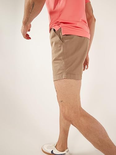 CHUBBIES MEN'S 5.5 INCH CHINO SHORTS: CASUAL ELASTIC WAISTBAND, POCKETS, STRETCH COTTON