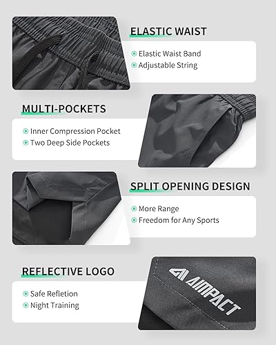 AIMPACT MEN'S 2-IN-1 COMPRESSION GYM SHORTS WITH PHONE POCKETS - 7 INCH