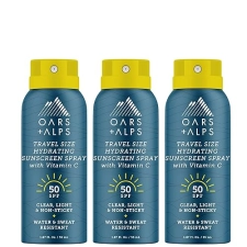 Oars + Alps SPF 50 Travel Size Spray 3-Pack - Sun Protection