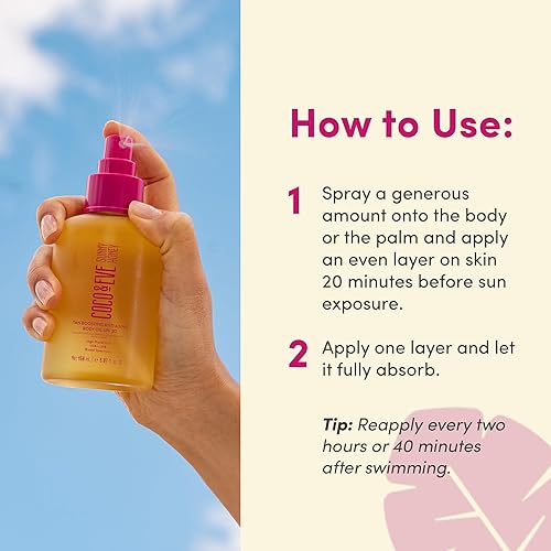 COCO & EVE SPF20 TANNING ACCELERATOR BODY OIL - SUN PROTECTION, MOISTURIZING BRONZING ENHANCER (5.07 FL OZ)