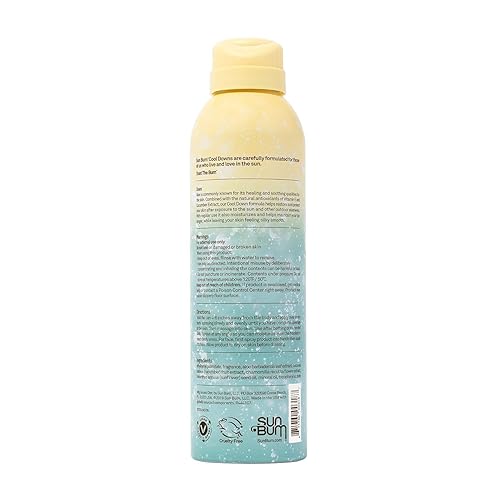 SUN BUM COOL DOWN ALOE VERA SPRAY - VEGAN AFTER SUN CARE FOR SOOTHING SUNBURN - 6 OZ