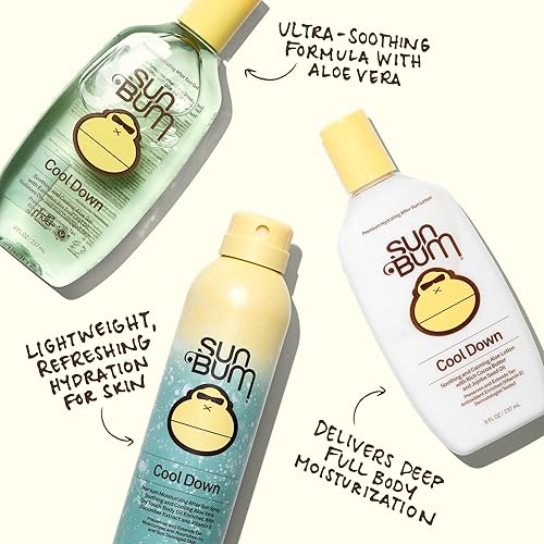 SUN BUM ALOE VERA SPRAY - VEGAN AFTER SUN CARE FOR SOOTHING SUNBURN - 6 OZ