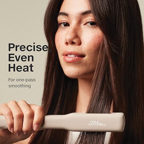 JOHN PAUL MITCHELL SMOOTH+ CERAMIC FLAT IRON WITH ADJUSTABLE HEAT SETTINGS FOR SMOOTHING AND STRAIGHTENING