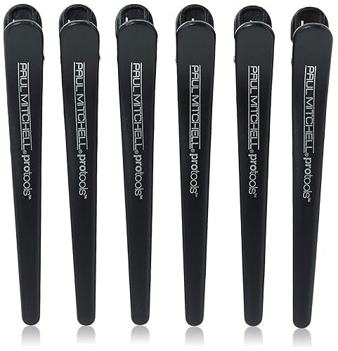 JOHN PAUL MITCHELL PRO TOOLS SECTIONING CLIPS SET OF 6 - SLIP-FREE DESIGN FOR HAIR STYLING AND COLORING