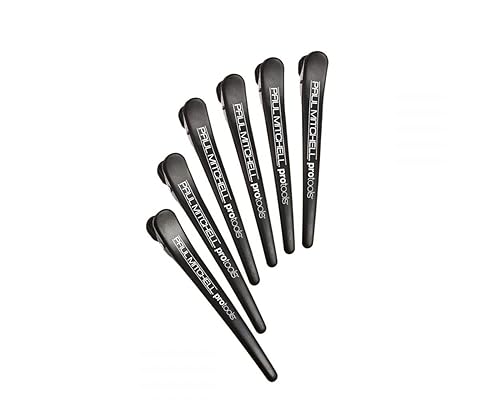 JOHN PAUL MITCHELL PRO TOOLS SECTIONING CLIPS SET OF 6 - SLIP-FREE DESIGN FOR HAIR STYLING AND COLORING