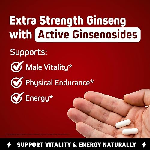 HERBTONICS KOREAN RED PANAX GINSENG 1500MG ENERGY SUPPLEMENT - PEAK PERFORMANCE, FOCUS & VITALITY - HIGH POTENCY - 240 CAPSULES