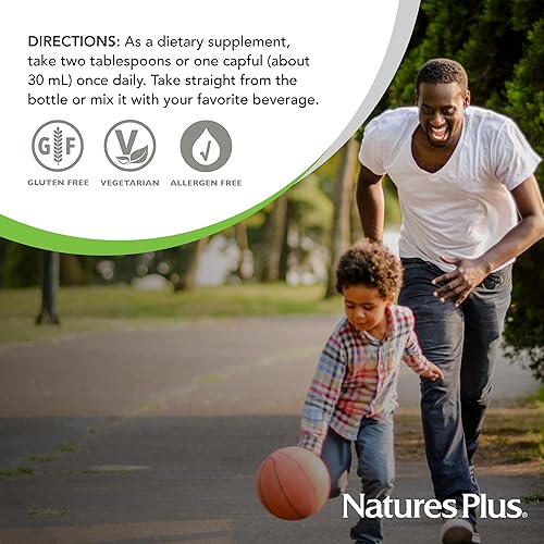 NATURES PLUS SOURCE OF LIFE GOLD LIQUID MULTIVITAMIN - 30 OZ - SUPPORTS ENERGY, IMMUNE HEALTH & WELL-BEING - 30 SERVINGS