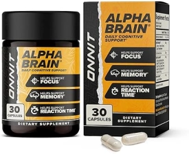 ONNIT Alpha Brain Nootropic Supplement for Memory & Clarity (30 Capsules)