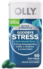 OLLY Ultra Strength Stress Relief Softgels with GABA, Ashwagandha, L-Theanine & Lemon Balm - 60 Count