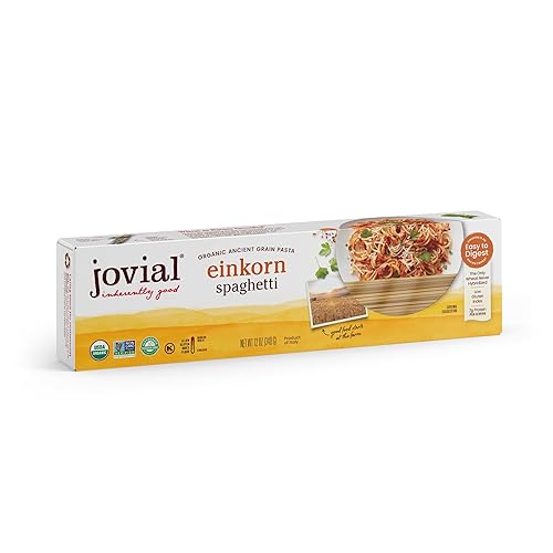 JOVIAL ORGANIC EINKORN SPAGHETTI PASTA - THIN PROTEIN NOODLES, 12 OZ
